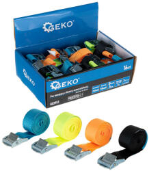 GEKO rögzítő heveder, önzáró csattal, 25 mm X 2 m, 500 kg (G03953)