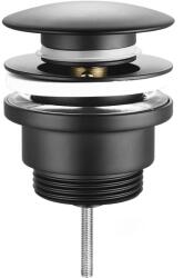 SAPHO Sapho, Mosdó kifolyó 5/4", kattanás, nagy dugó, vastagság 10-55 mm, fekete, CV1002B (CV1002B)