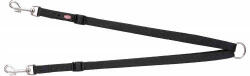 TRIXIE 201101 Premium Coupler - páros póráz - fekete - (XS-M) 40-70cm/15mm - vetpluspatika