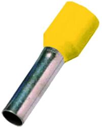 Intercable Érvéghüvely DIN46228 T4, 1mm2 l=8mm sárga (ICIAE18GE) (ICIAE18GE)