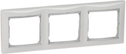 Legrand 770493 VALENA keret 3-as vízszintes fehér/ezüst (770493)