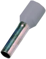 Intercable Érvéghüvely DIN46228 T4, 4mm2 l=12mm szürke (ICIAE412) (ICIAE412)
