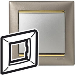 Legrand 770361 VALENA keret 1-es titánium / arany (770361)