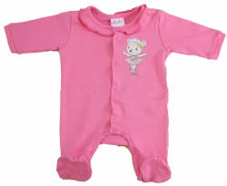  Pamut hosszú ujjú elöl patentos rugdalózó Balerina mintával (68)