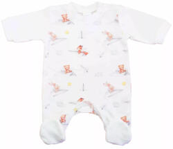  Hosszú ujjú pamut rugdalózó, Macis mintával (62)