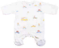  Hosszú ujjú pamut rugdalózó, Autós mintával (50)