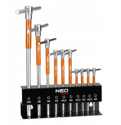 NEO TOOLS Imbuszkulcs készlet T-fogantyús 2 mm - 10 mm, 10 részes | NEO 09-509