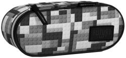 DERFORM Egyrekeszes ovális tolltartó fiúknak, lego, black-white
