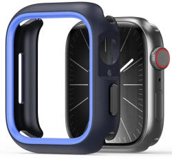 Apple Watch Ultra 1-2 (49 mm), Műanyag + szilikon védőkeret, szíj nélkül, közepesen ütésálló, Dux Ducis Bamo, sötétkék