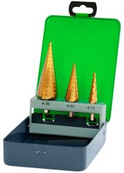 Z-TOOLS lépcsős lemezfúró készlet HSS 3r. 4-30 Metal-Box (030404-0015)