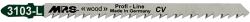  MPS Profi Line egybütykös szúrófűrészlap fára CV 110/4, 0mm 3103-L-2db (T301DL) (031103-0195) - hegessz
