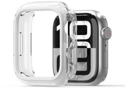 Apple Watch 10 (42 mm), Műanyag + szilikon védőkeret, szíj nélkül, közepesen ütésálló, Dux Ducis Camo, átlátszó/fehér