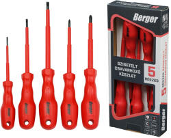 Berger VDE szigetelt csavarhúzó készlet 5r. SL+PH CrV (040302-0154) - hegessz