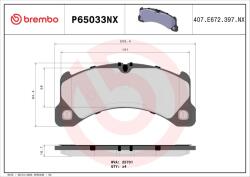 BREMBO fékbetétkészlet, tárcsafék BREMBO P65033NX (P65033NX)