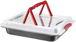 Ambition Tava copt cu capac plastic 42x29x5cm, invelis ILAG Basic, Lukrecja (69936)