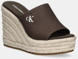 Calvin Klein Jeans papucs WEDGE ROPE SLIDE MG barna, női, éksarkú, YW0YW01699 - barna Női 41