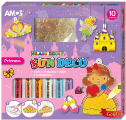 R- Üvegfesték szett Amos 10 x 10, 5 ml Princess + 12 sablon