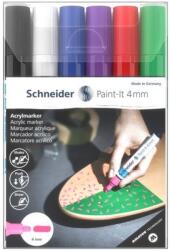 Schneider Dekormarker készlet, akril, 4 mm, SCHNEIDER "Paint-It 320", 6 különböző szín (TSC320V61)