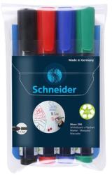 Schneider Tábla- és flipchart marker készlet, 2-3 mm, kúpos, SCHNEIDER "Maxx 290", 4 különböző szín (TSC290V4) - fiorex