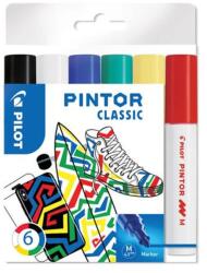 Pilot Dekormarker készlet, 1, 4 mm, PILOT "Pintor M" 6 különböző klasszikus szín (PDMPTM6) - fiorex