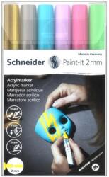 Schneider Dekormarker készlet, akril, 2 mm, SCHNEIDER "Paint-It 310", 6 különböző szín (TSC310V62) - fiorex