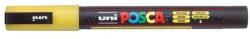uni Dekormarker, 0, 9-1, 3 mm, UNI "Posca PC-3ML", fényes sárga (TUPC3MLS)