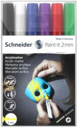 Schneider Dekormarker készlet, akril, 2 mm, SCHNEIDER "Paint-It 310", 6 különböző szín (TSC310V61) - fiorex