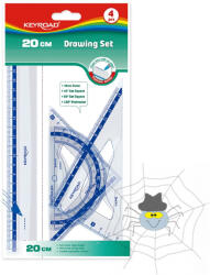 Keyroad Vonalzó készlet 20 cm, 4 db/bliszter Keyroad