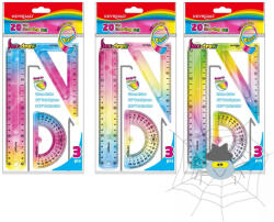 Keyroad Vonalzó készlet 20 cm, flexibilis 3 db/bliszter Keyroad Flex Draw vegyes színek