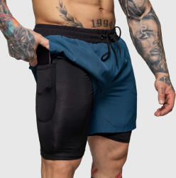 Iron Aesthetics Férfi úszónadrág Iron Aesthetics Vortex Core 2in1, navy: XL Sötétkék