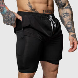 Iron Aesthetics Férfi úszónadrág Iron Aesthetics Vortex Core 2in1, fekete: 2XL Fekete