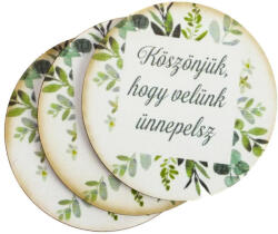  Nyomtatott dekorkarton - Köszönjük, hogy velünk ünnepelsz 3 soros 3db - papelito