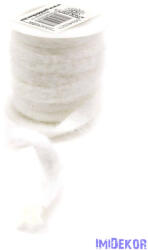  Bolyhos textil szalag 10mm x 4, 11m - Fehér
