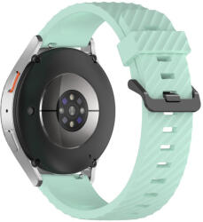 RMPACK Samsung Galaxy Watch 7 44mm 40mm Óraszíj Szilikon Pótszíj - Carbon Life Style Cián