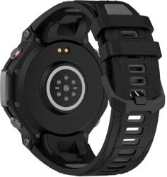 RMPACK Amazit T-Rex 3 Óraszíj Pótszíj Dual Color Style Szilikon Szíj Fekete-Szürke