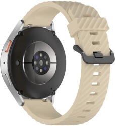 RMPACK Samsung Galaxy Watch 7 44mm 40mm Óraszíj Szilikon Pótszíj - Carbon Life Style Bézs