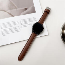 RMPACK Samsung Galaxy Watch 7 44mm 40mm Szíj - Bőrszíj Nappa Strap Pótszíj Óraszíj SötétBarna