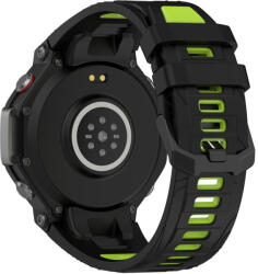 RMPACK Amazit T-Rex 3 Óraszíj Pótszíj Dual Color Style Szilikon Szíj Fekete-Zöld