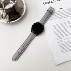 RMPACK Samsung Galaxy Watch 7 44mm 40mm Szíj - Bőrszíj Nappa Strap Pótszíj Óraszíj Szürke