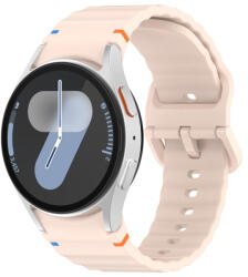 RMPACK Samsung Galaxy Watch 7 40mm 44mm Óraszíj Pótszíj - Sport Wave Style - Szilikon Szíj Rózsaszín