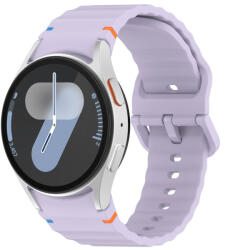 RMPACK Samsung Galaxy Watch 7 40mm 44mm Óraszíj Pótszíj - Sport Wave Style - Szilikon Szíj Lila