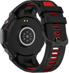 RMPACK Amazit T-Rex 3 Óraszíj Pótszíj Dual Color Style Szilikon Szíj Fekete-Piros
