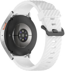RMPACK Samsung Galaxy Watch 7 44mm 40mm Óraszíj Szilikon Pótszíj - Carbon Life Style Fehér