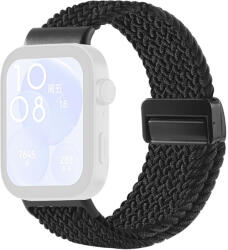 RMPACK Huawei Watch Fit 4 Óraszíj Pótszíj Watch Fit 4 Pro Szíj Szövet Fonott - Mágneses Csat Fekete