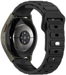 RMPACK Samsung Galaxy Watch 7 44mm 40mm Szilikon Pótszíj - Business Edition Fekete