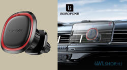 BOROFONE Autós telefontartó, mágneses, szellőzőrácsra rögzíthető, Borofone Roman - Fekete (BH124-01)