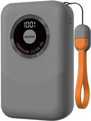 Dudao K21 Mini powerbank 1xUSB-A és 1xUSB-C csatlakozással 10000mAh 22.5W - szürke