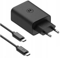 Motorola MC502 gyári hálózati töltő 1xUSB-A és 1xUSB-C csatlakozással 50W - fekete