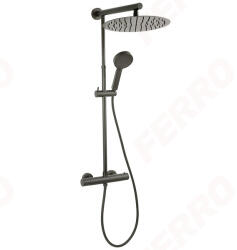 FERRO Sistem de dus cu baterie termostatata, gun metal FERRO Trevi NP75-TRV7U-GM