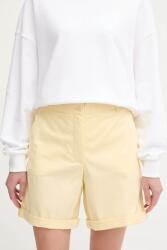 Tommy Hilfiger rövidnadrág női, sárga, sima, magas derekú, WW0WW42457 - sárga 38